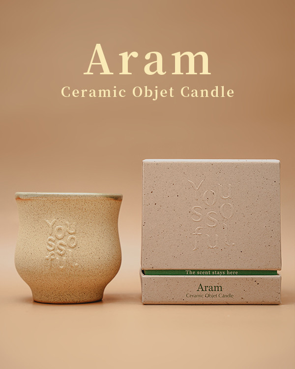 【新品上市】陶瓷香氛蠟燭 #Aram  220g youssoful,韓國陶瓷香氛蠟燭, 香氛蠟燭