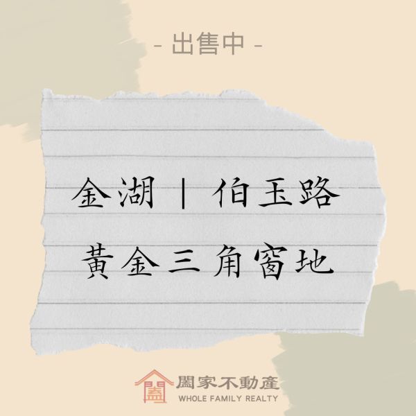 〖金湖伯玉路黃金三角窗地〗 