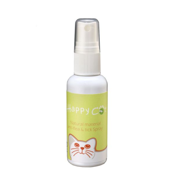 Happy Cat蟲蟲掰掰-天然防蚤驅蟲噴劑/貓咪用40ML SGS檢驗 不含化學藥劑~ 