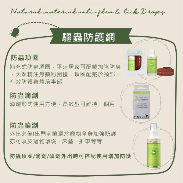 Dirty Dog天然驅蟲滴劑-中大型犬 