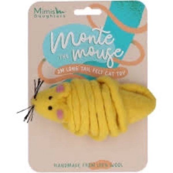 英國GB Mimis Daughters天然手作 2米 Monte蒙特鼠 羊毛氈 貓咪玩具 