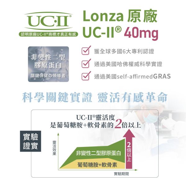 行動職人-五效關鍵膠囊(UC-II®) 60粒/盒 五效關鍵,UCII,UC2,UC-II,MSM,行動力,靈活,腳步,葡萄糖胺,軟骨素,潤滑,玻尿酸,蛋白聚醣,鈣,日櫻生機,UCII推薦,UCII功效,關節保養,UCII品牌,北海道鮭魚精華
