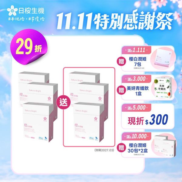 【買3送3｜共6盒】美妍職人-櫻白潤姬美妍精萃 30包/盒｜贈品效期2027/03 櫻白潤姬,膠原蛋白,養顏美容,玻尿酸,神經醯胺,彈性蛋白,維生素C,美妍,櫻花,美顏保健品,美容保健,日本膠原蛋白,美白,抗老,保濕,日櫻生機,北海道鮭魚精華