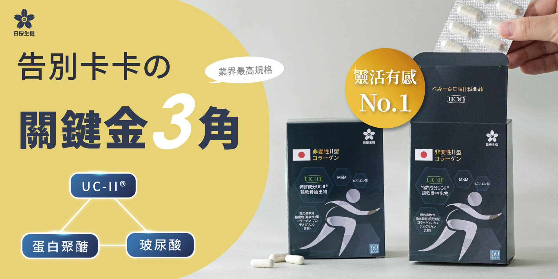 五效關鍵UC2膠囊！替你修護受損部位，提升靈活行動力