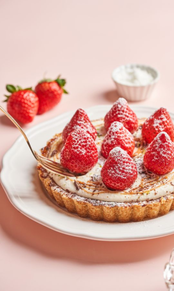 蜜紅茶草莓烤乳酪塔 6吋 冬季限定,草莓,草莓塔,蜜紅茶草莓烤乳酪塔,一事製菓,台北伴手禮,捷運美食,關渡甜點,宅配甜點