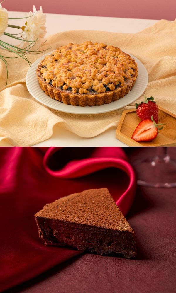 96折 | 草莓酥頂塔 + 紅茶巧 | 兩個六吋 