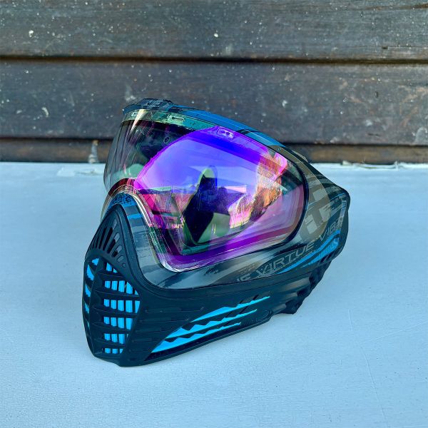 【漆彈專賣-三角戰略】“二手” VIRTUE VIO 面罩 - 黑藍 