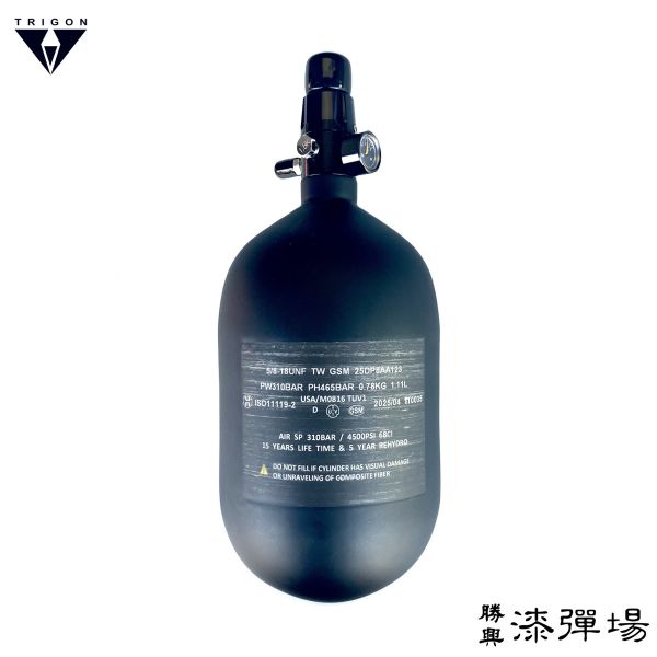 【漆彈專賣-三角戰略】新技術二代輕量化68CI碳纖氣瓶-台灣製造 