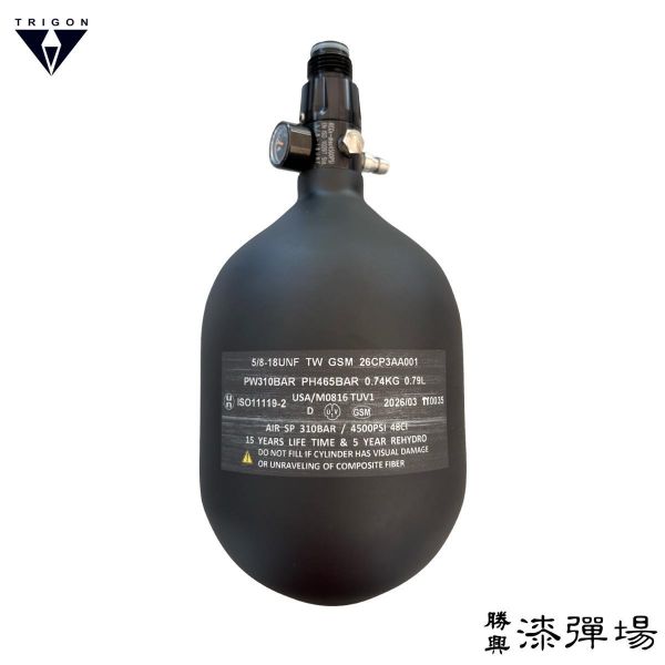 【漆彈專賣-三角戰略】新技術二代輕量化48CI碳纖氣瓶-台灣製造 