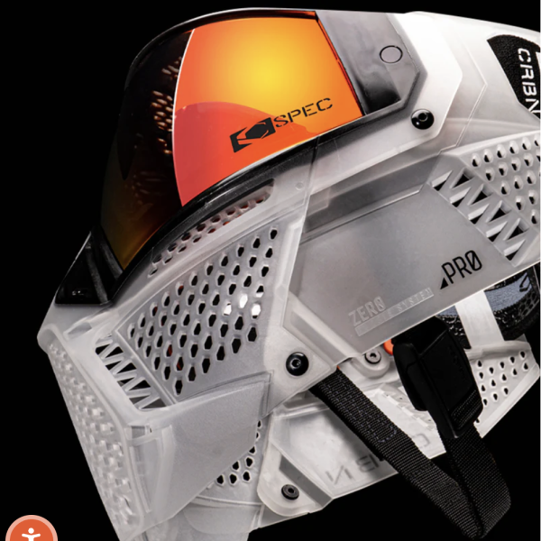 【漆彈專賣-三角戰略】CARBON ZERO PRO - 透明白 漆彈面罩 