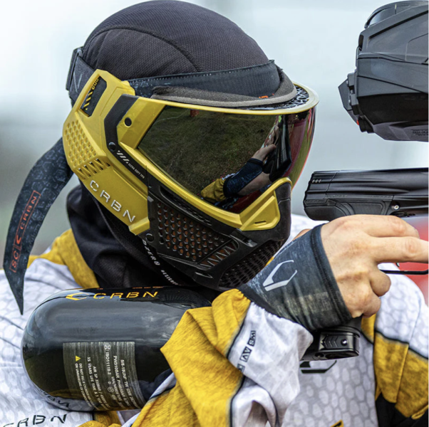 【漆彈專賣-三角戰略】CARBON ZERO PRO - 沙漠金 漆彈面罩 