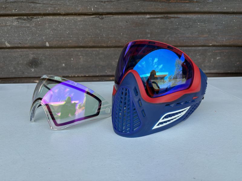 【漆彈專賣-三角戰略】“二手” VIRTUE ASCEND 面罩 - 藍紅 