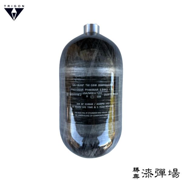 【漆彈專賣-三角戰略】單瓶身 新技術二代輕量化77CI碳纖氣瓶-台灣製造 
