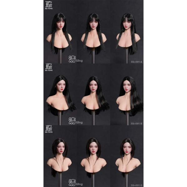 預購免運 XG Toys 1/6 可動眼頭雕 亞洲美女  共三款 XG‑001ABC 可動人偶,12吋人偶,6吋人偶,模型預購,1/6人偶,1/12人偶,KOF模型王者,XG Toys 1/6 可動眼頭雕 亞洲美女  共三款 XG‑001ABC,XG Toys,1/6頭雕,12吋頭雕,