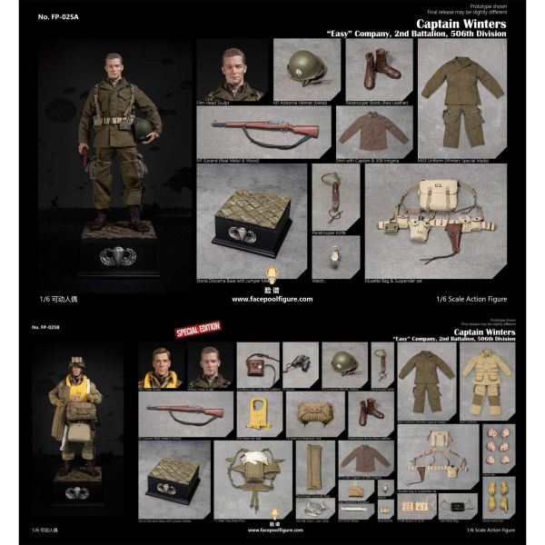 預購免運 臉譜模玩 1/6 二戰美軍空降師E連隊長 A款/B款 共兩版 FP-025 可動人偶,12吋人偶,6吋人偶,模型預購,1/6人偶,1/12人偶,KOF模型王者,臉譜模玩 1/6 二戰美軍空降師E連隊長 A款/B款 共兩版 FP-025,臉譜模玩,臉譜模玩 二戰美軍空降師E連隊長,臉譜模玩 可動人偶,臉譜模玩 可動模型,臉譜模玩 1/6人偶,臉譜模玩 12吋人偶,