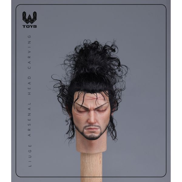 預購 W TOYS 1/6 植髮 可動眼 武士頭雕 張眼/閉眼版 共兩款 可動人偶,12吋人偶,6吋人偶,模型預購,1/6人偶,1/12人偶,KOF模型王者,W TOYS 1/6 植髮 可動眼 武士頭雕 張眼/閉眼版 共兩款,W TOYS,W TOYS 頭雕,