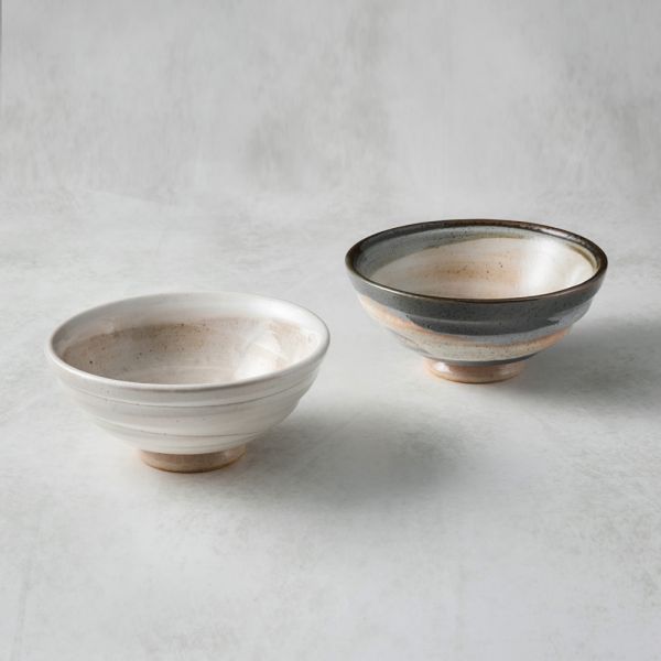 日本AWASAKA美濃燒 - 雲畫陶製對碗組 (2件式) - 12.5cm ★ 日本進口品質保證,檢驗合格餐具
