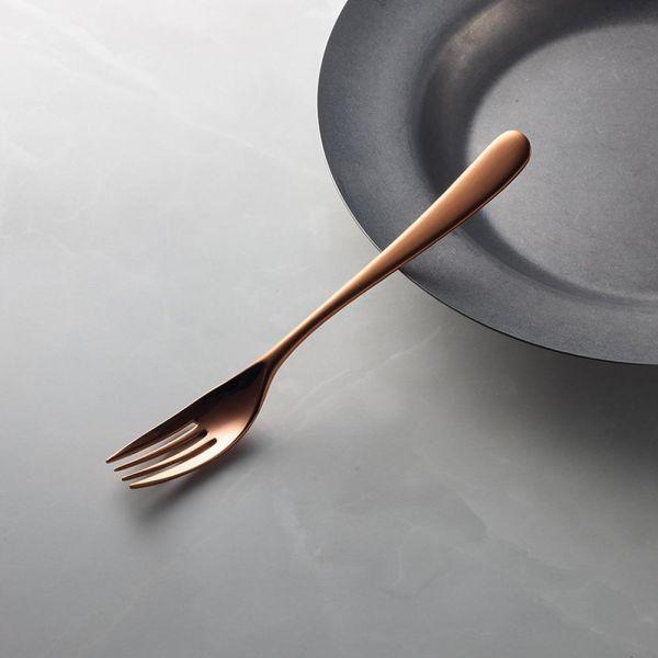 山崎金屬 - 若水系列 - 玫瑰金不鏽鋼叉匙組(2件式) 
