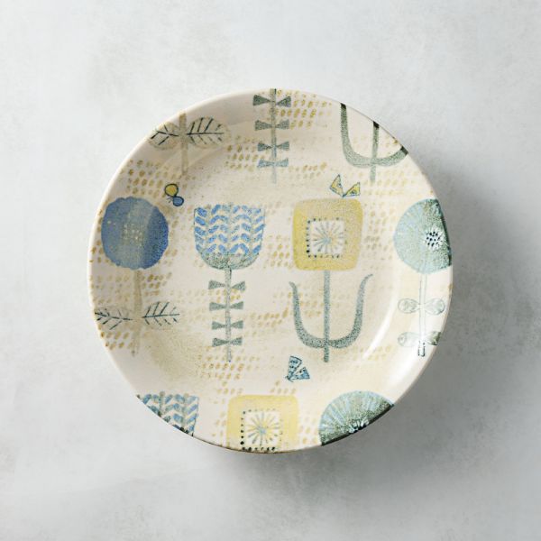 日本美濃燒 - 輕量咖哩盤 - 蝴蝶樂園(21.7cm) 咖哩盤,深盤,湯盤,陶瓷餐具