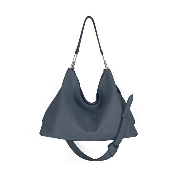 DTB｜Valley  Hobo 軟包 - 霧灰藍 斜背,單肩,手提,方包,多用,設計大獎,中性,經典,優雅,真皮,原創,設計師,台灣設計,皮革,輕軟,質感,