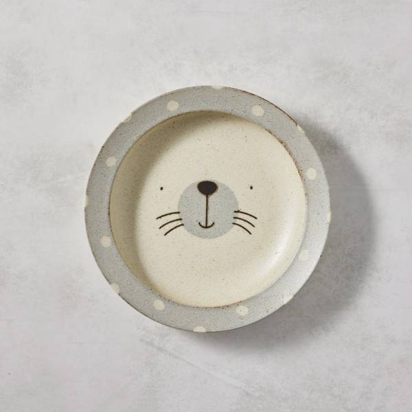 日本AWASAKA美濃燒- 憨憨海豹深盤 (22.5cm) 日本,盤,餐具組