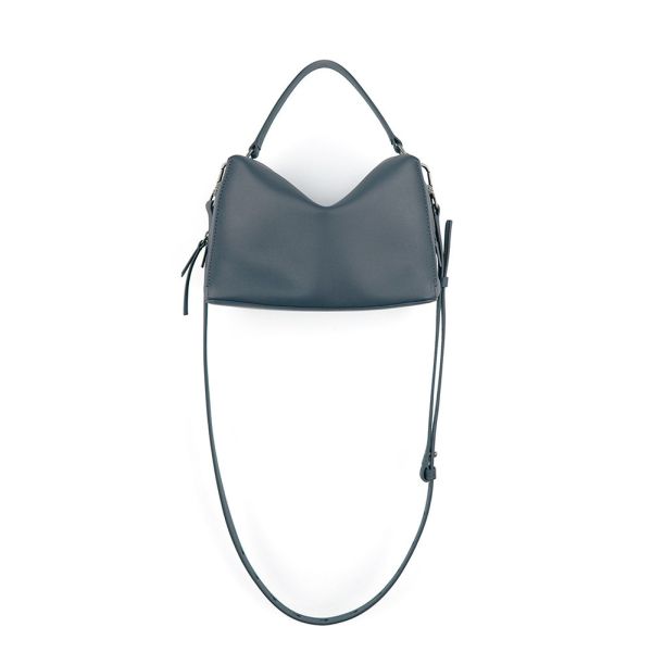 DTB｜Valley 迷你方型軟包 - 霧灰藍 斜背,單肩,手提,方包,多用,設計大獎,中性,經典,優雅,真皮,原創,設計師,台灣設計,皮革,輕軟,質感,