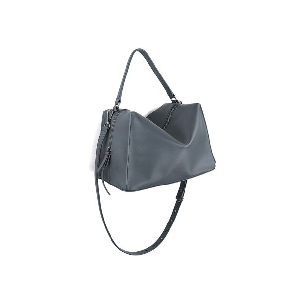 DTB｜Valley 方型軟包 - 霧灰藍 斜背,單肩,手提,方包,多用,設計大獎,中性,經典,優雅,真皮,原創,設計師,台灣設計,皮革,輕軟,質感,