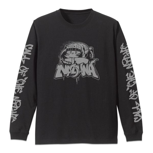 COSPA ﾅｽﾞﾅ ﾍﾟｲﾝﾄｱｰﾄ 袖ﾘﾌﾞﾛﾝｸﾞｽﾘｰﾌﾞTｼｬﾂ 黑 T恤 購26年09月0627 