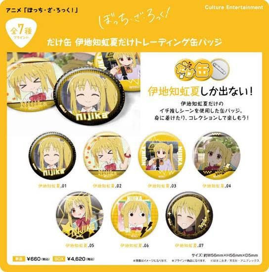 孤獨搖滾 伊地佑虹夏 徽章  1中盒7入 ぼっち・ざ・ろっく! だけ缶 伊地知虹夏だけトレーディング缶バッジ 預購25年09月0625 