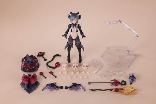 002_次元具象(EXSSRION) 見習い魔女 星川ネコ 1/12スケール可動フィギュア(ブラック) 預購25年09月0620 