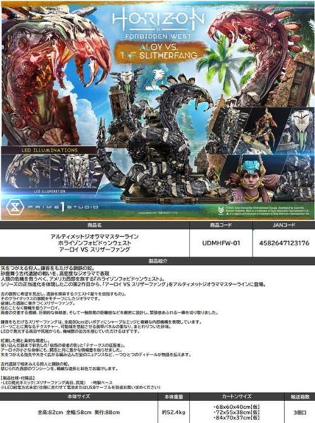 アルティメットジオラママスターライン ホライゾンフォビドゥンウェスト アーロイ VS スリザーファング 預購27年01月0130 