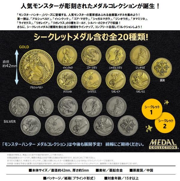 モンスターハンター メダルコレクション Vol.1 1中盒20入 預購26年07月1211 