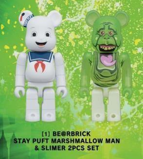 BE@RBRICK 庫柏力克熊x魔鬼剋星 棉花糖人＆綠色史萊姆 100% 2入組 預購26年08月0518 