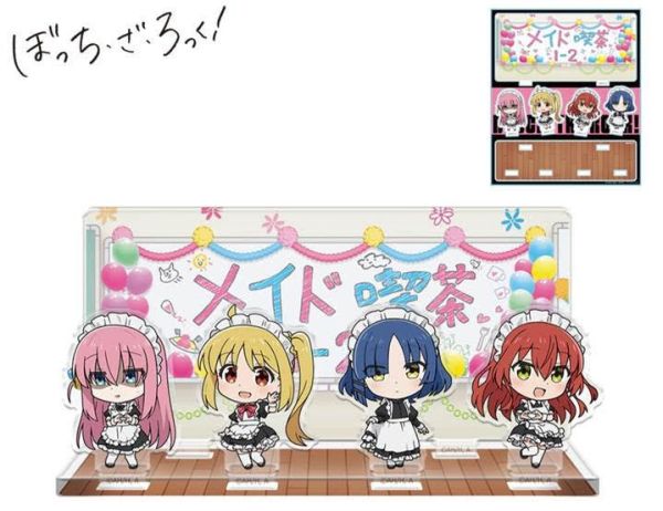 ぼっち・ざ・ろっく! アクリルジオラマ ひとり&虹夏&リョウ&郁代 メイド服Ver.  預購25年12月1101 