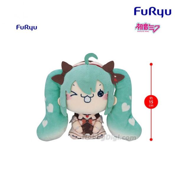 初音未來×TIROL巧克力 MOCHIPICO 絨毛 牛奶眨眼款 預購26年03月1106 