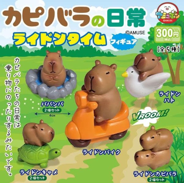 300円カプセル カピバラの日常フィギュアライドンタイム 1袋40入 預購26年02月1108 