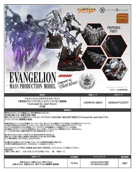 アルティメットジオラママスターライン 新世紀エヴァンゲリオン エヴァンゲリオン量産機(Concept by Josh Nizzi) DX版 預購27年03月1025 