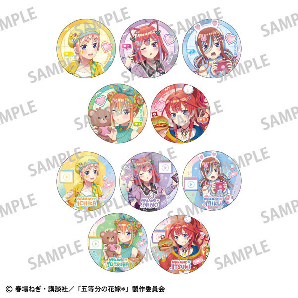 五等分の花嫁 徽章 一中盒10入 トレーディングメタリック缶バッジ 配信者なりきり 預購25年09月0618 