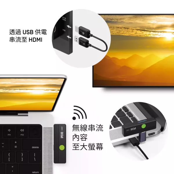 IPEVO CAST 無線投屏系統｜跨平台投影｜會議/教室/簡報 IPEVO CAST,無線投屏,無線投影器,4K 無線投影,跨平台投影,會議室投影,教室無線投影,多人投影,分割畫面投影,無線簡報,HDMI 無線投影,無線傳輸設備,教學投影,商用投影設備, IPEVO 無線投影