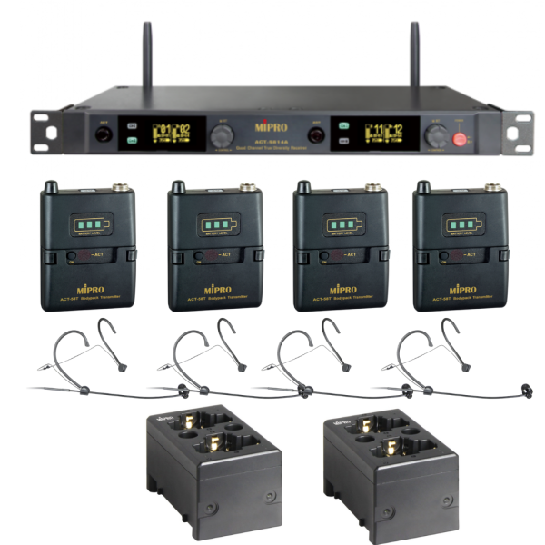 MIPRO ACT-5814A ISM 5.8 GHz 1U四頻道無線麥克風組 無線麥克風, mipro無線麥克風,台灣製麥克風,米波羅無線麥克風,雙頻道無線麥克風, MIPRO ACT-5814A ISM 5.8 GHz 1U四頻道無線麥克風組, MIPRO ACT-5814, 會議麥克風, 教學麥克風, 無線麥克風安裝