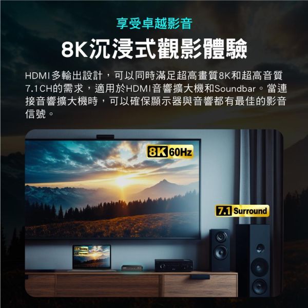 大通 PX 8K HDMI 分配器 HD2‑120X｜1進2出 PX HD2‑120X,8K HDMI 分配器,HDMI 分配器,1進2出 HDMI,4K HDMI Switch,HDMI 分配器,4K@60Hz,HDMI 多工切換,電視 HDMI 分配,遊戲主機 HDMI,,投影機 HDMI,家庭劇院設備, 大通 HD2‑120X, 大通分配器