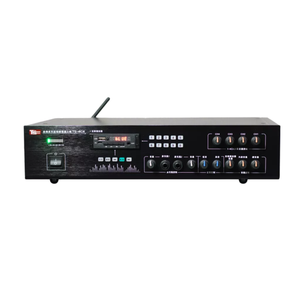 TenSonic TS-4CH 商用分區擴大機 TenSonic TS-4CH 商用分區擴大機, 廣播擴大機,卡拉OK擴大機,綜合擴大機, TenSonic TS-4CH, 擴大機安裝, 廣播設備, 商用擴大機, 分區擴大機, 餐廳用擴大機