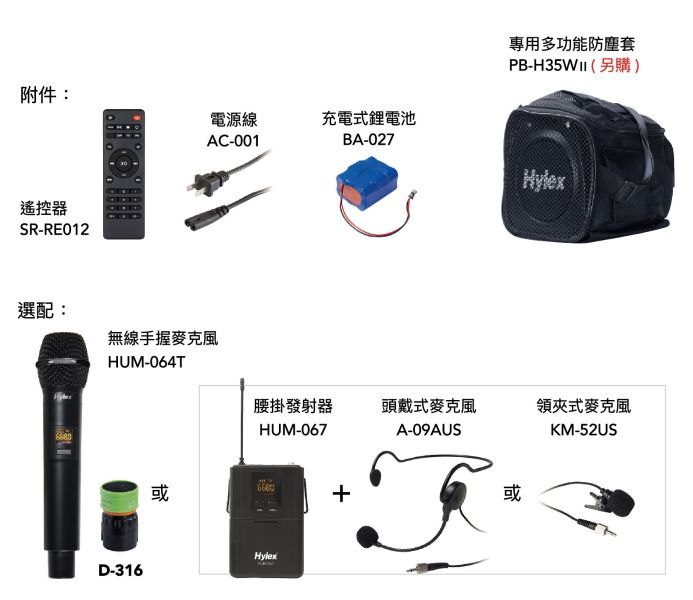 HYLEX PA-H35W II 充電式UHF無線／有線 手提 肩背攜帶式 廣播擴音器 HYLEX PA-H35W II 充電式UHF無線／有線 手提 肩背攜帶式 廣播擴音器,HYLEX PA-H35W II, 無線擴音機,無線喊話器, 移動式擴音機, 肩背式擴音機, HYLEX擴音機, 手提式擴音機,行動擴音機, 教學擴音機, 導覽擴音機