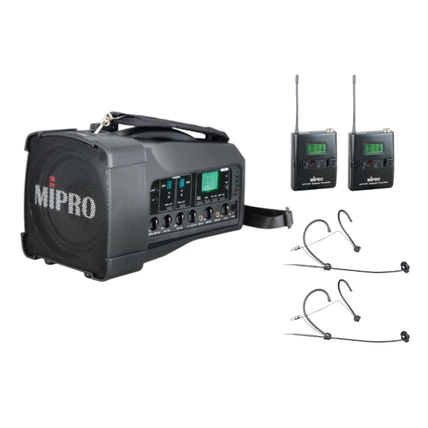MIPRO MA-100D 雙頻道迷你無線喊話器 MIPRO MA-100D 雙頻道迷你無線喊話器, mipro ma-100D, mipro無線擴音機, 移動式擴音機, 移動式音響, 小金剛, 小蜜蜂, 喊話器