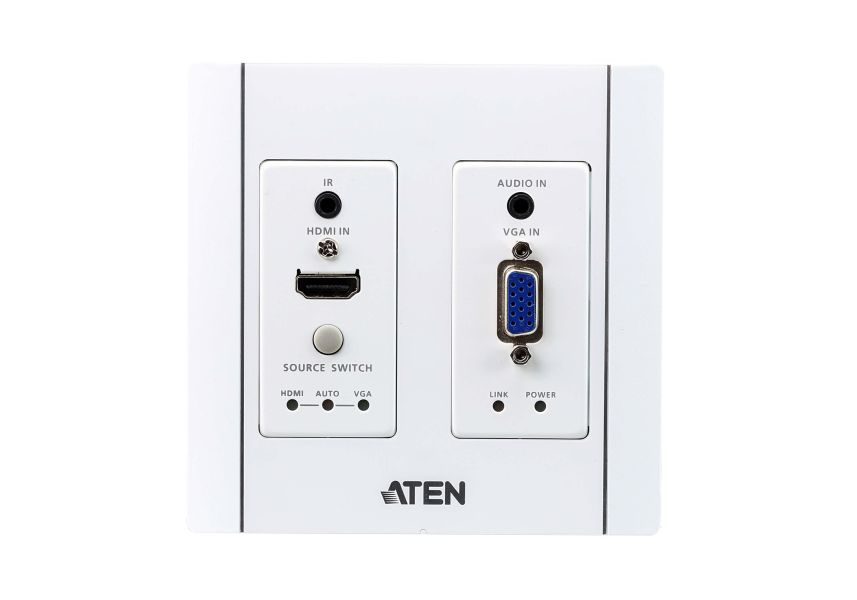 HDMI & VGA HDBaseT US蓋板嵌入式視訊傳送器 (ATEN VE2812AUST) HDMI & VGA HDBaseT US蓋板嵌入式視訊傳送器 (ATEN VE2812AUST), HDMI & VGA HDBaseT US蓋板嵌入式視訊傳送器, ATEN VE2812AUST, 資訊面板, 訊號面板, 投影機資訊面板, HDBaseT面板, hdmi面板, vga面板