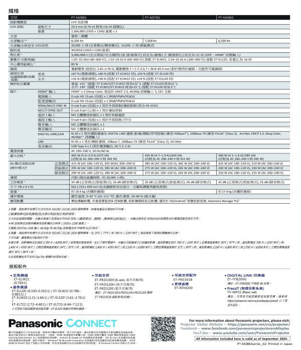 Panasonic PT-M782BT 雷射工程投影機 投影機,PANASONIC投影機, Panasonic PT-MZ782BT 雷射工程投影機, Panasonic PT-MZ782BT, 無線投影機, 投影機安裝, 商用投影機, 投影機推薦, 投影機廠商, 會議室投影機, 高亮度投影機, 雷射投影機