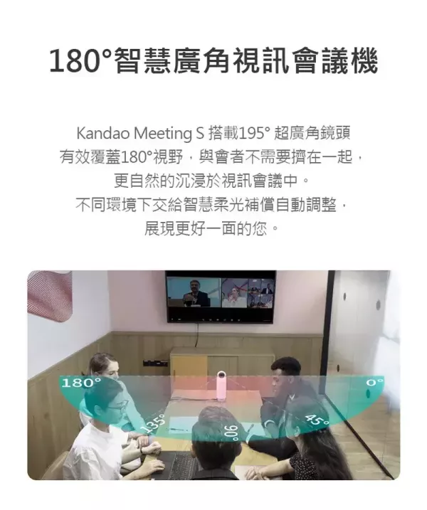 KANDAO Meeting S 超廣角視訊會議機 KANDAO Meeting S,Kandao 視訊會議機,Meeting S 會議攝影機,超廣角視訊會議機,180 度視訊會議機, USB 視訊會議設備,AI 自動追蹤攝影機,全向麥克風視訊機,小型會議室視訊設備,混合辦公視訊解決方案,遠距會議設備推薦