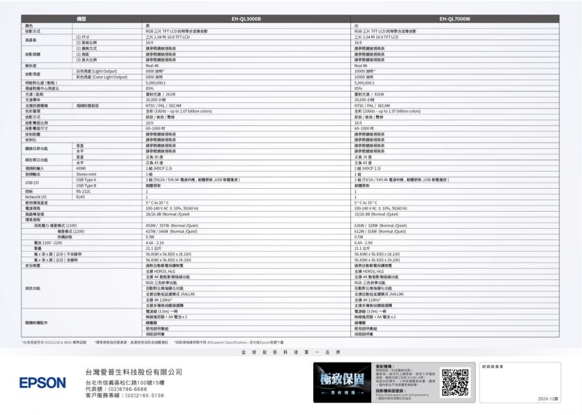 EPSON EH-QL3000B 4K超高亮度頂級家用投影機(鑽石機) 投影機,epson投影機,教育投影機,日系投影機, 雷射投影機,EPSON EH-QL3000B 4K超高亮度頂級家用投影機(鑽石機), 4K超高亮度頂級家用投影機(鑽石機), 4K雷射投影機, 家庭劇院機, EPSON鑽石機, EPSON EH-QL3000B