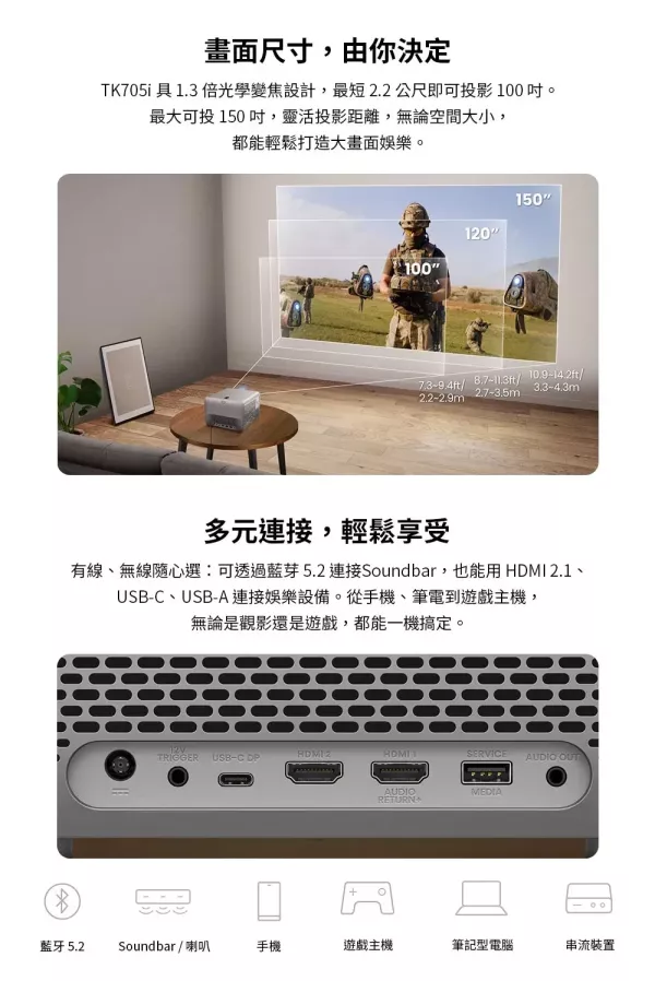 BENQ TK705i | 4K 智慧調光投影機，低延遲三坪機 投影機, 無線投影機, 投影機安裝, 商用投影機, 投影機推薦, 投影機廠商, 會議室投影機, 高亮度投影機, 雷射投影機, 劇院投影機, 4k投影機推薦, 小宅投影機, 高亮度家庭劇院投影機, BENQ TK705i, benq投影機