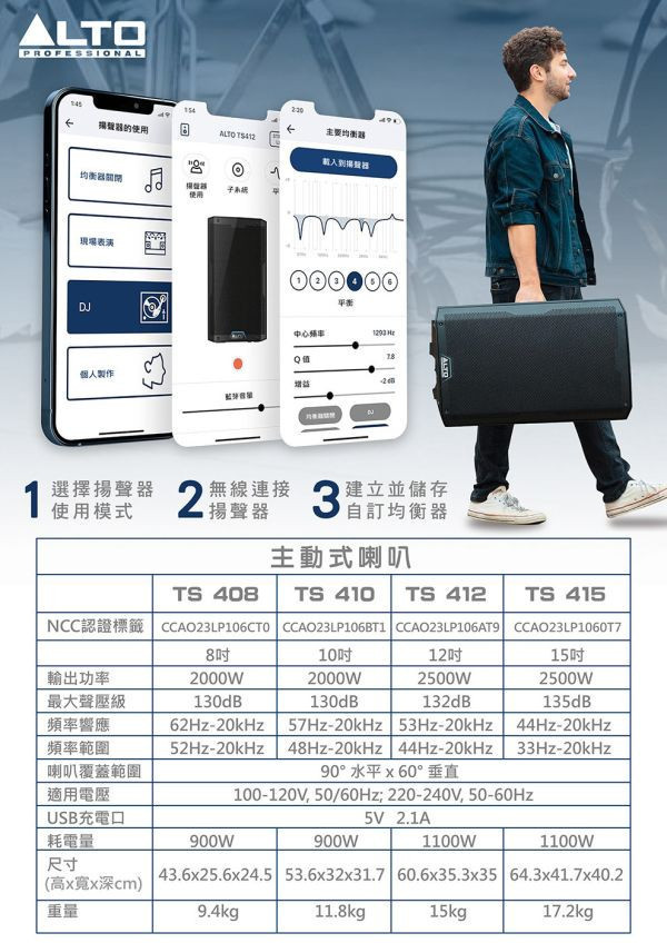 Alto Professional TS410 2000瓦 10吋主動式外場喇叭 Alto Professional TS410 2000瓦 10吋主動式外場喇叭, Alto Professional TS410, Alto TS41-,外場喇叭,主動式喇叭,PA喇叭,演出喇叭,舞台喇叭,街頭藝人音響,2000瓦喇叭,10吋主動式喇叭
